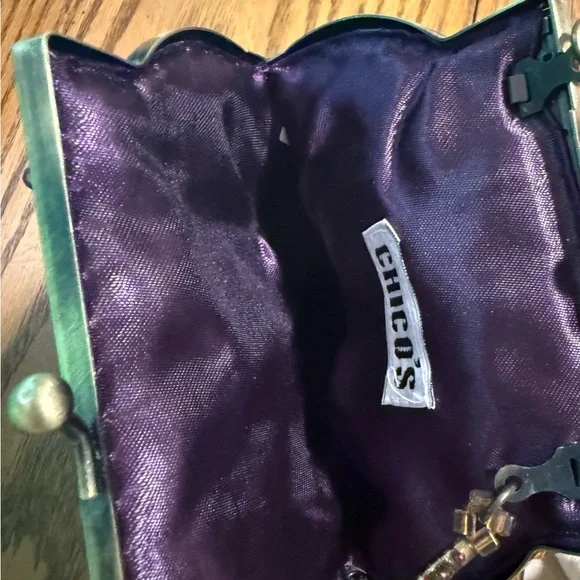 Vintage Beaded Evening Bag w/ Fringe – Purple & Bronze Statement Purse - Picture 5 of 7